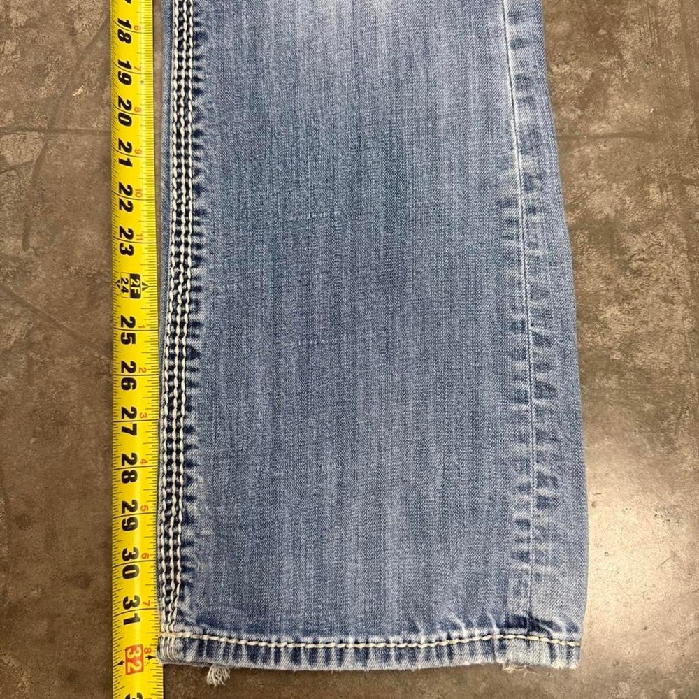 Rock & Roll Denim Womens Y2K Distressed Bootcut Jeans Medium Wash 32x32 - Picture 6 of 7